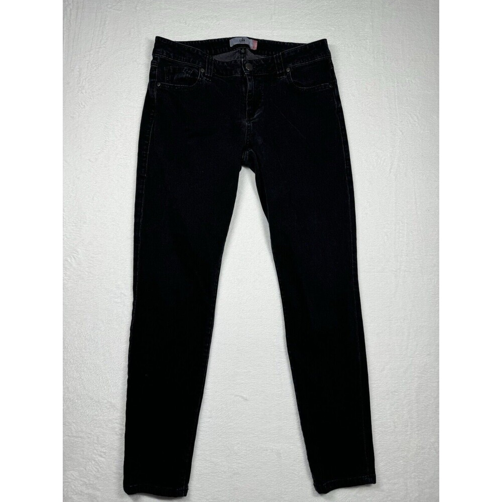 Cabi Women's Jeans 10 Super Skinny Black Mid Rise Denim